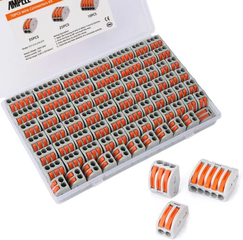 Vista 9 de Conector de cable de palanca de 2 puertos, conectores de alambre de empalme compactos para múltiples tipos de cables