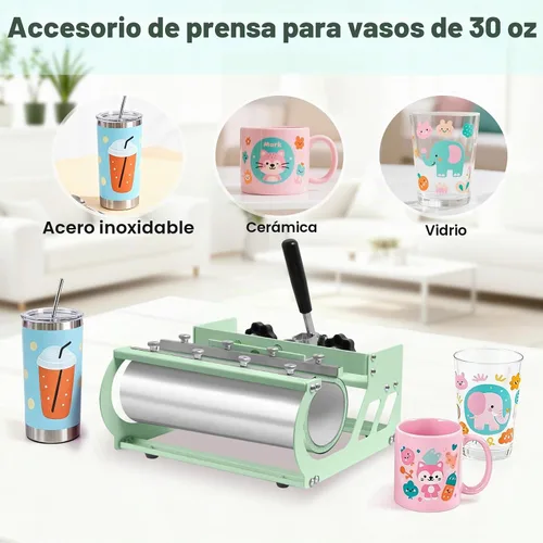 Vista 4 de Slendor - Prensa de calor de 15 x 15 pulgadas, 5 en 1, máquina de prensa de calor con giro de 360 grados, digital, para camisetas, prensa