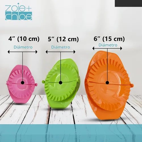 Vista 2 de Zoie + Chloe 3 – Juego de moldes para masa de pizza calzone y empanadas