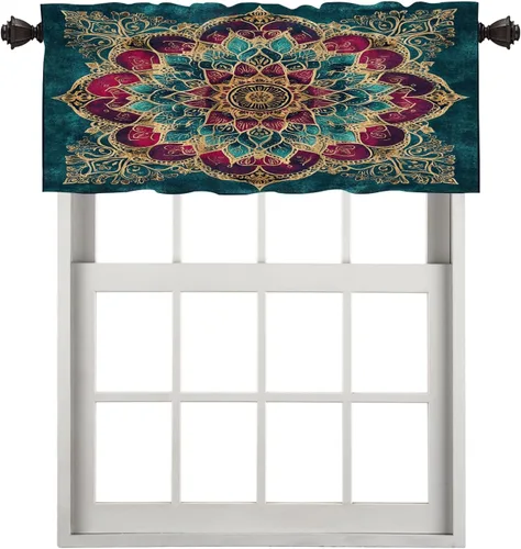Vista 38 de Cortinas opacas para el océano marítimo, anclas, arte náutico, cortinas de media ventana para cocina con bolsillo para barra, oscurecimiento
