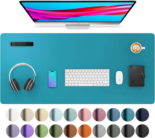 Vista 308 de Aothia - Protector de escritorio de cuero sintético grande, base antideslizante para mouse y superficie para escribir, impermeable, fácil de Agua
