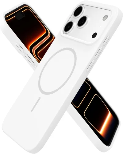Vista 155 de Oakxco Funda de Silicona Mag Safe para iPhone 12 Pro Max, Funda Magnética Delgada y Fina Compatible con Carga Inalámbrica MagSafe, Bonita Funda