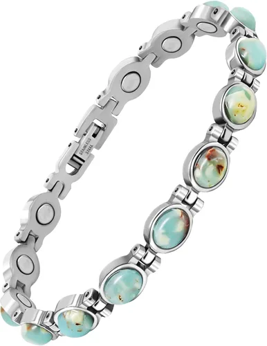 Vista 22 de JEROOT Pulseras magnéticas de ultra resistencia, pulsera para mujeres y hombres, imanes de neodimio de 3500-6000 Gauss, joyería de regalo de terapia