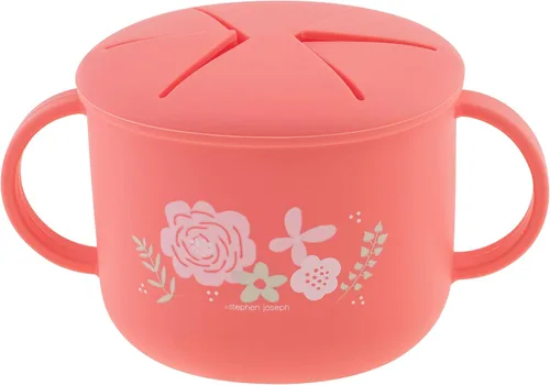 Vista 8 de Stephen Joseph, Taza de silicona para refrigerios, tazas para bebés y niños pequeños, conejo, mediano
