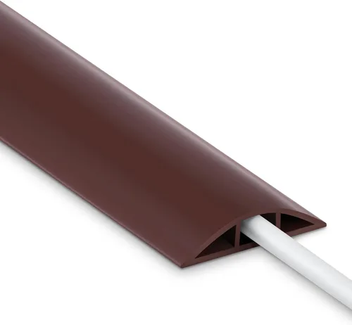 Vista 29 de Cubierta de cable de 4 pies, cubierta de cable beige para el suelo, cubierta de cable de extensión para cable de alimentación, organizador de cables