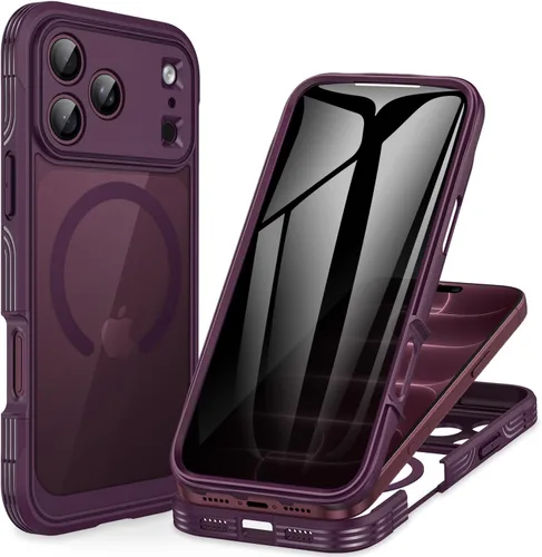 Vista 27 de CENHUFO Funda de privacidad para iPhone 11 Pro, funda de cuerpo completo con protector de pantalla de privacidad de vidrio templado 9H integrado