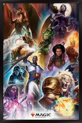 Vista 8 de Trends International Magic: The Gathering - Póster de pared de cuadrícula, 14.72 x 22.37 pulgadas, versión enmarcada de madera de granero