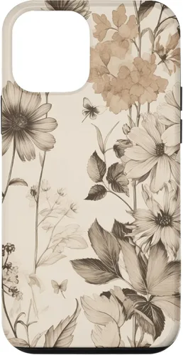 Vista 16 de Aesthetic Minimalist Wildflowers Women Floral Neutral Cream Case for iPhone 17