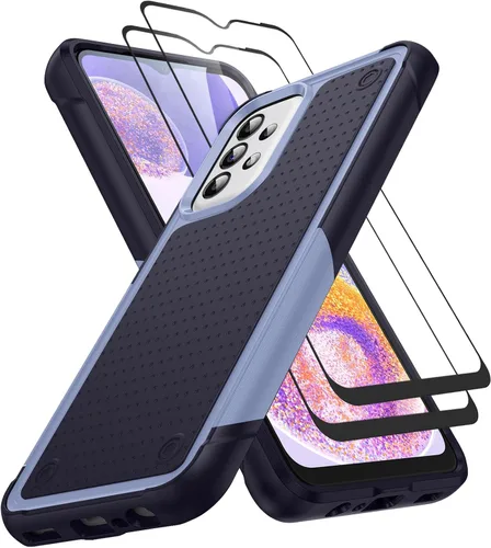 Vista 310 de Jeylly Compatible con Samsung Galaxy A22 5G Funda, Funda Samsung A22 5G con 2pcs protectores de pantalla de vidrio templado