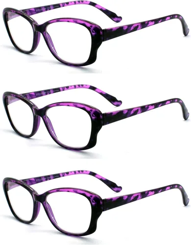 Vista 9 de Paquete de 3 elegantes gafas de lectura estilo ojo de gato para mujer