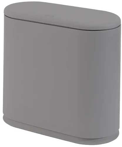 Vista 7 de Sooyee - Contenedor de basura de plástico rectangular con tapa a presión, para baño, tocador, dormitorio, cocina, taller, oficina, 10 litros, negro