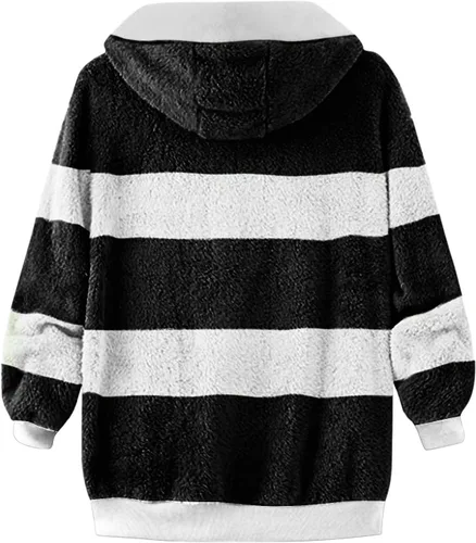 Vista 5 de APIVOE Winter Coats for Women Fuzzy Fleece Zip Up Jackets Fall Fashion Dressy Oversized Fluffy Sherpa Sweatshirts Outerwear