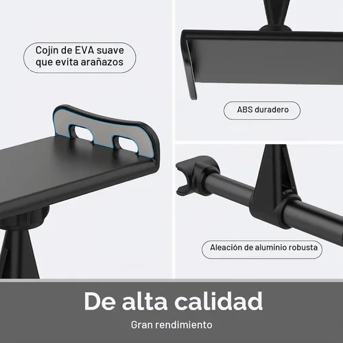 Vista 5 de Soporte para asiento trasero para reposacabezas de automóvil, soporte para teléfono/tableta, soporte para dispositivos ajustables