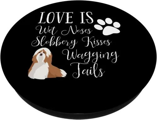Vista 2 de Shih Tzu Pop Socket I Love My Dog Gift Cute - PopSockets Grip and Stand for Phones and Tablets