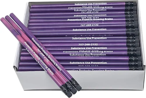 Vista 7 de Pencil Guy Lápices promocionales personalizados del estado de ánimo - azul - 144 a una caja impresa
