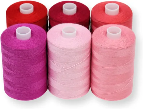 Vista 10 de BlesSew Hilos de coser grises – 10 carretes grandes de hilo de poliéster para mano, acolchado y máquina de coser – tonos grises más blanco y negro
