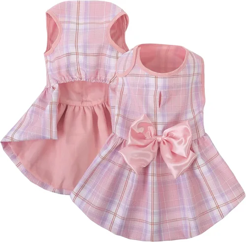 Vista 13 de ASENKU Vestido para Perro Vestido de Boda para Mascota Vestido de Princesa de Encaje para Cachorro Traje de Fiesta de Cumpleaños Ropa Formal