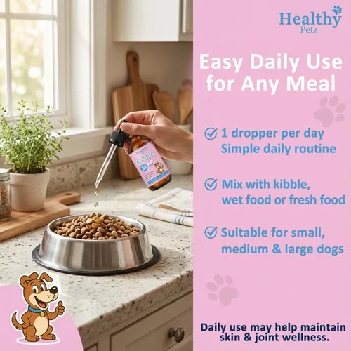 Vista 4 de Colágeno líquido para perros, colágeno diario para perros con tres tipos de colágeno y VC, suplemento saludable para las articulaciones, abrigo