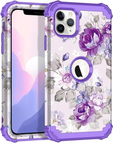 Vista 101 de Hocase Funda para iPhone SE 2022/2020, resistente a prueba de golpes, de plástico duro+goma de silicona, funda protectora híbrida para iPhone SE