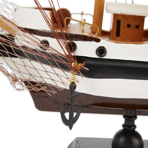 Vista 3 de Gifts & Decor 57071642 - Modelo de barco alemán Passat, grande, color crema