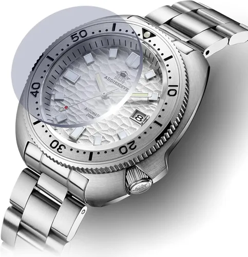 Vista 2 de ADDIESDIVE Reloj automático para hombre de buceo 200M luminiscente mecánico NH35A acero inoxidable analógico