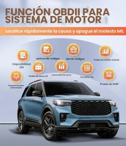 Vista 4 de Escáner OBD2 con transmisión ABS SRS, restablecer luces de falla Compruebe el lector de código del motor con funciones OBDII completas Prueba
