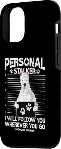 Vista 2 de Funda para iPhone 15 Dogo Argentino con diseño de perro culpable