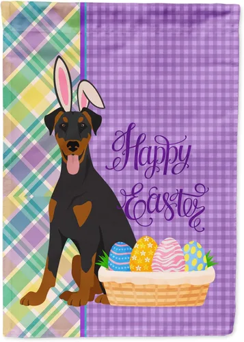 Vista 8 de Caroline's Treasures WDK4925GF Bandera de Pascua Airedale Terrier negra y tostada, tamaño jardín, bandera decorativa para patio exterior, patio