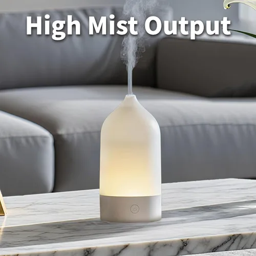 Vista 6 de Difusor de aceite esencial, difusor de aromaterapia 3 en 1 de 4.1 fl oz, pequeño humidificador ultrasónico de niebla fría con 7 luces nocturnas que