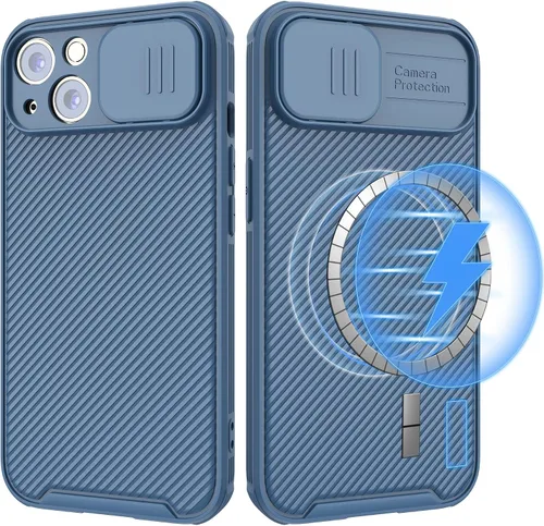 Vista 10 de Funda para iPhone 14 compatible con Magsafe, funda protectora de cámara iPhone 14 [compatible con carga inalámbrica] con cubierta deslizante
