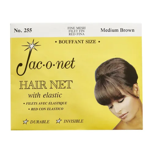 Vista 4 de Red para el cabello Jac-O-Net Tiny Mesh Bouffant/Tamaño Grande, Blanco, 1 red por paquete [1 paquete]