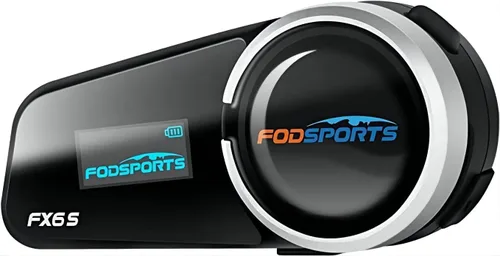 Vista 12 de Fodsports FX6 - Auriculares Bluetooth para motocicleta, intercomunicador Bluetooth para grupo de 6 motociclistas, sistemas de comunicación