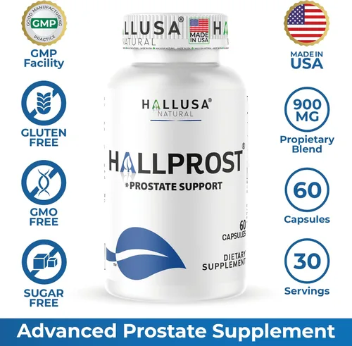 Vista 8 de Hallusa Natural Próstata Inflamada - Prostatitis - Pastillas para la próstata - HALLPROST 60 CAPSULAS