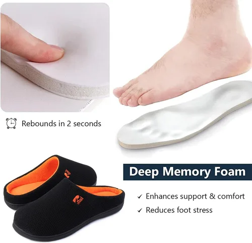 Vista 4 de Pantuflas RockDove para hombre de espuma viscoelástica, dos tonos