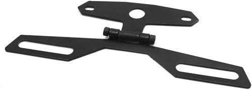 Vista 2 de uxcell Soporte universal para placa de matrícula plegable ajustable para motocicleta