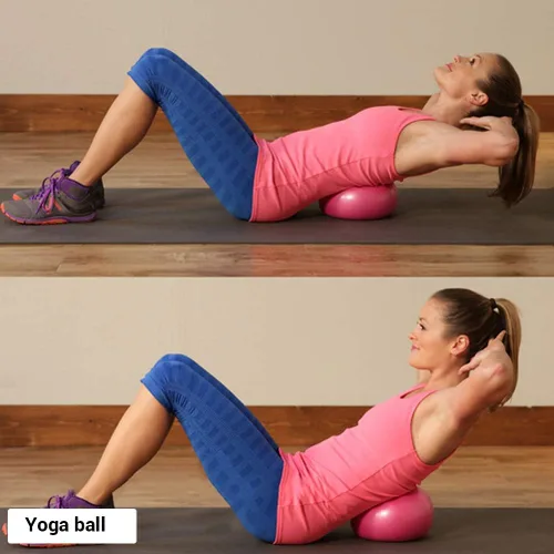 Vista 7 de ZJchao PVC Yoga Ball Mini Fitness Ball Explosion Proof Balance Yoga Ball for Home Office Gym Workout Strengthen Tone Muscles Improve Balance