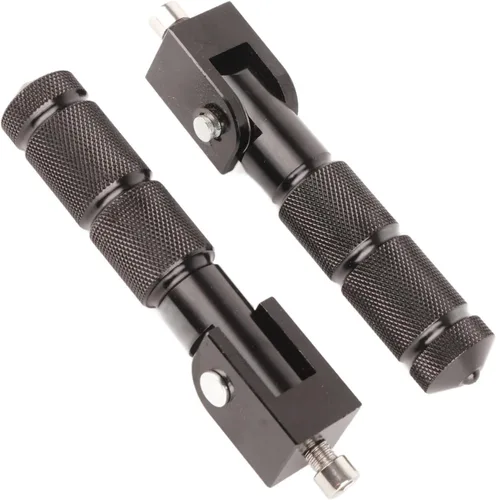Vista 4 de Estriberas de aluminio, 2 piezas, 8MM universal, 90 grados plegables, negro, 5 1 pulgadas