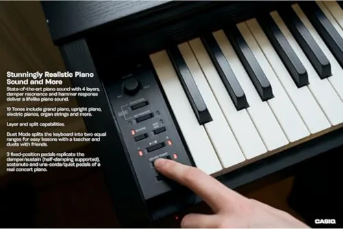 Vista 3 de Casio Privia PX-770 - Piano Digital de Consola de 88 Teclas Pesadas Teclas de Acción de Martillo Escalado Tri-Sensor II Fuente de Sonido AiR, 19