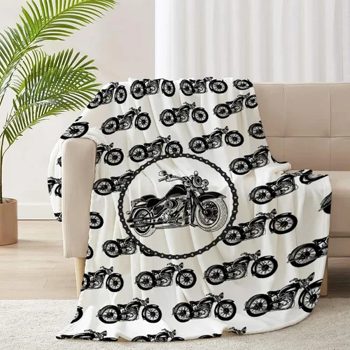 Vista 19 de Manta de forro polar suave para regalo de motocicletas de motocross, manta acogedora de franela, aire acondicionado, 50x40 pulgadas para niños