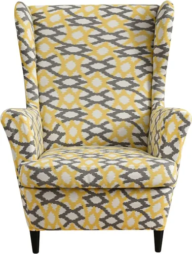 Vista 118 de Eco-Ancheng Funda para silla Wingback, 2 piezas, respaldo de ala, fundas de elastano para sillón con respaldo de ala, fundas para sillón con parte