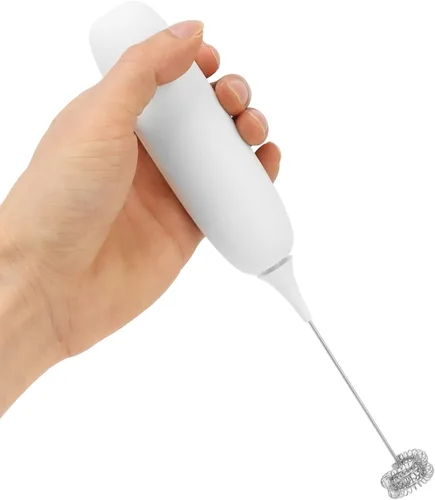 Vista 10 de Espumador de leche de mano, espumador de leche a batería, batidor de huevos para el hogar, para café, café con leche, chocolate caliente, mini Negro