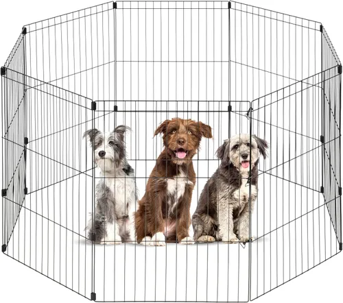 Vista 12 de IRIS USA Jaula Moderna de Madera para Perros – Elegante Perrera de Interior Estilo Mueble y Mesa Auxiliar para Perros Pequeños a Medianos, Jaula