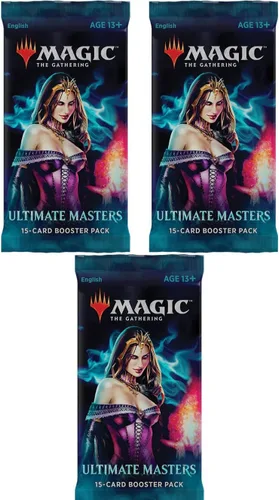 Vista 2 de 3 (tres) paquetes de refuerzo de Magic: The Gathering: Ultimate Masters (paquete de 3 - UMA Booster Draft Lot)