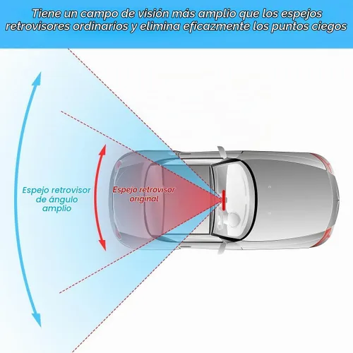 Vista 4 de XINLIYA Espejo retrovisor para automóvil, panorámico gran angular de 12 pulgadas, antirreflejo, espejo retrovisor automático con clip, superficie