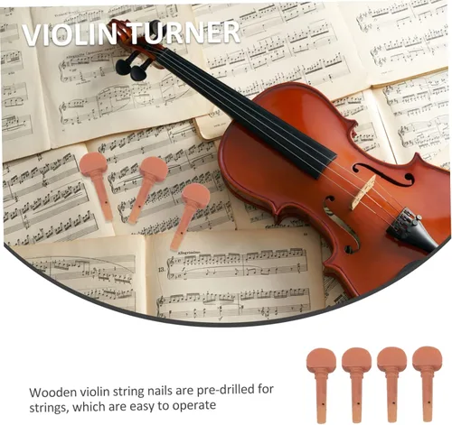 Vista 8 de Toyvian 12pcs Jujube Violin Tuning Pegs Lightweight String Instrument Accessories for Violin Players