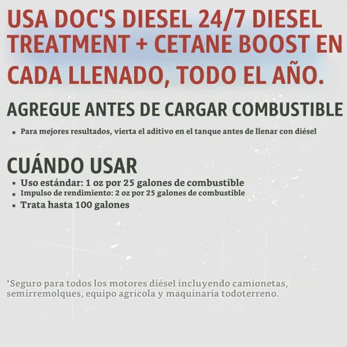 Vista 7 de Doc's Diesel 24/7 Cetane Boost + aditivo todo en uno, 16 onzas