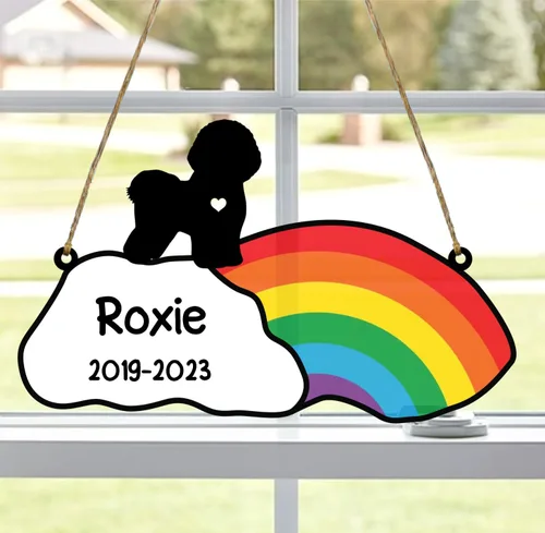 Vista 72 de LOVELYPOD Rainbow Bridge - Regalos conmemorativos para mascotas, regalos conmemorativos para perros afganos por pérdida de sabueso afgano, regalo