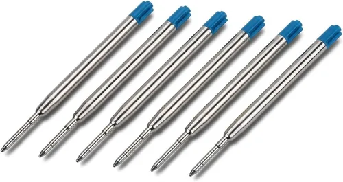 Vista 12 de Paquete de 20 repuestos de bolígrafo compatibles con TikiPen Black and Blue Parker. Tinta alemana de escritura suave y punta media de 0.039 in