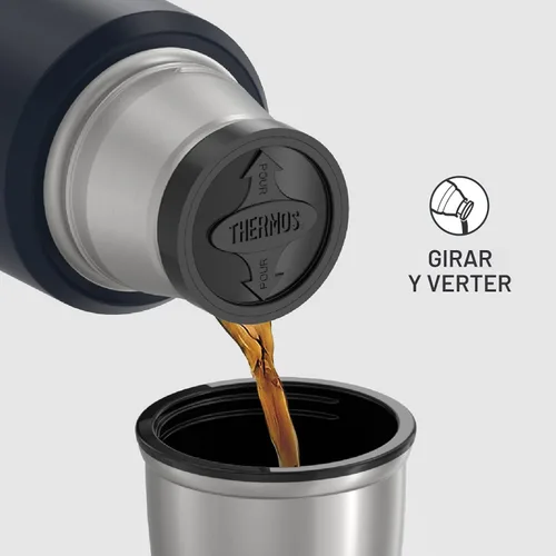 Vista 4 de THERMOS Stainless King - Botella compacta aislada al vacío, 16 onzas, azul medianoche