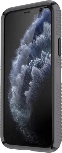 Vista 6 de Speck Productos Presidio2 Grip - Funda compatible con iPhone 11 Pro, gris grafito/gris catedral/negro/rojo sangre